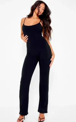 PrettyLittleThing Snatched*Double Layer Contour Jersey Strappy Scoop Back Jumpsuit
