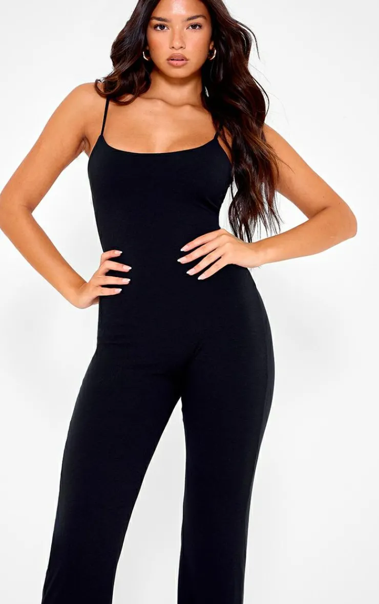 PrettyLittleThing Snatched*Double Layer Contour Jersey Strappy Scoop Back Jumpsuit