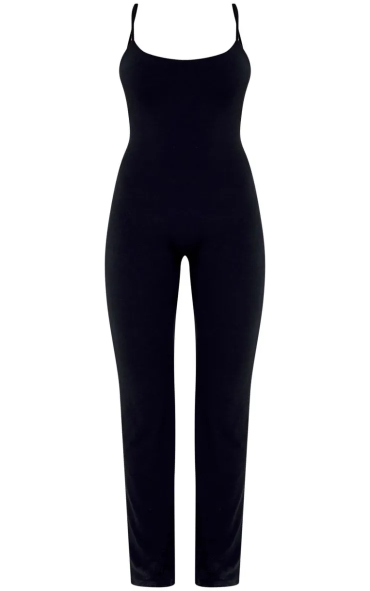 PrettyLittleThing Snatched*Double Layer Contour Jersey Strappy Scoop Back Jumpsuit
