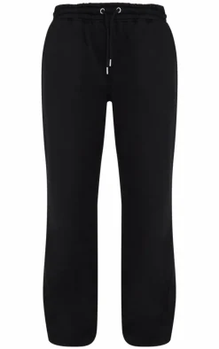 Black Drawcord Wide Leg Sweatpants