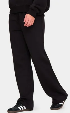 Best PrettyLittleThing Drawstring Wide Leg Sweatpants Black