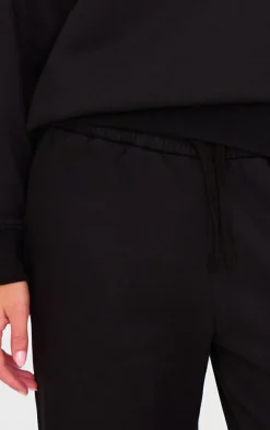 Best PrettyLittleThing Drawstring Wide Leg Sweatpants Black