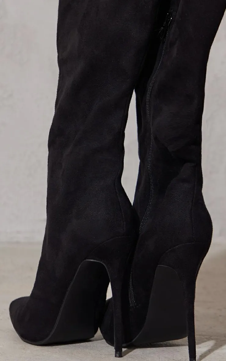 PrettyLittleThing Knee High Boots*Emmi Faux Suede Knee Boots