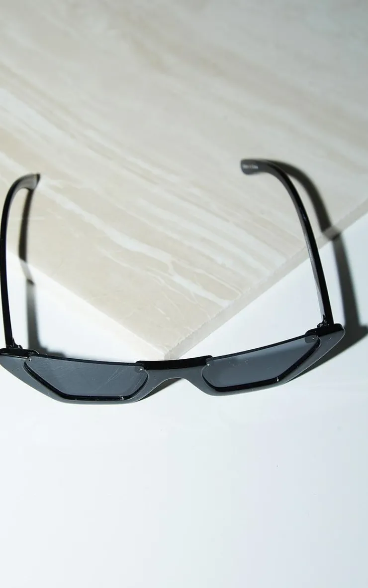 PrettyLittleThing Cat Eye Sunglasses*Extreme Cateye Cut Off Smoke Lens Sunglasses