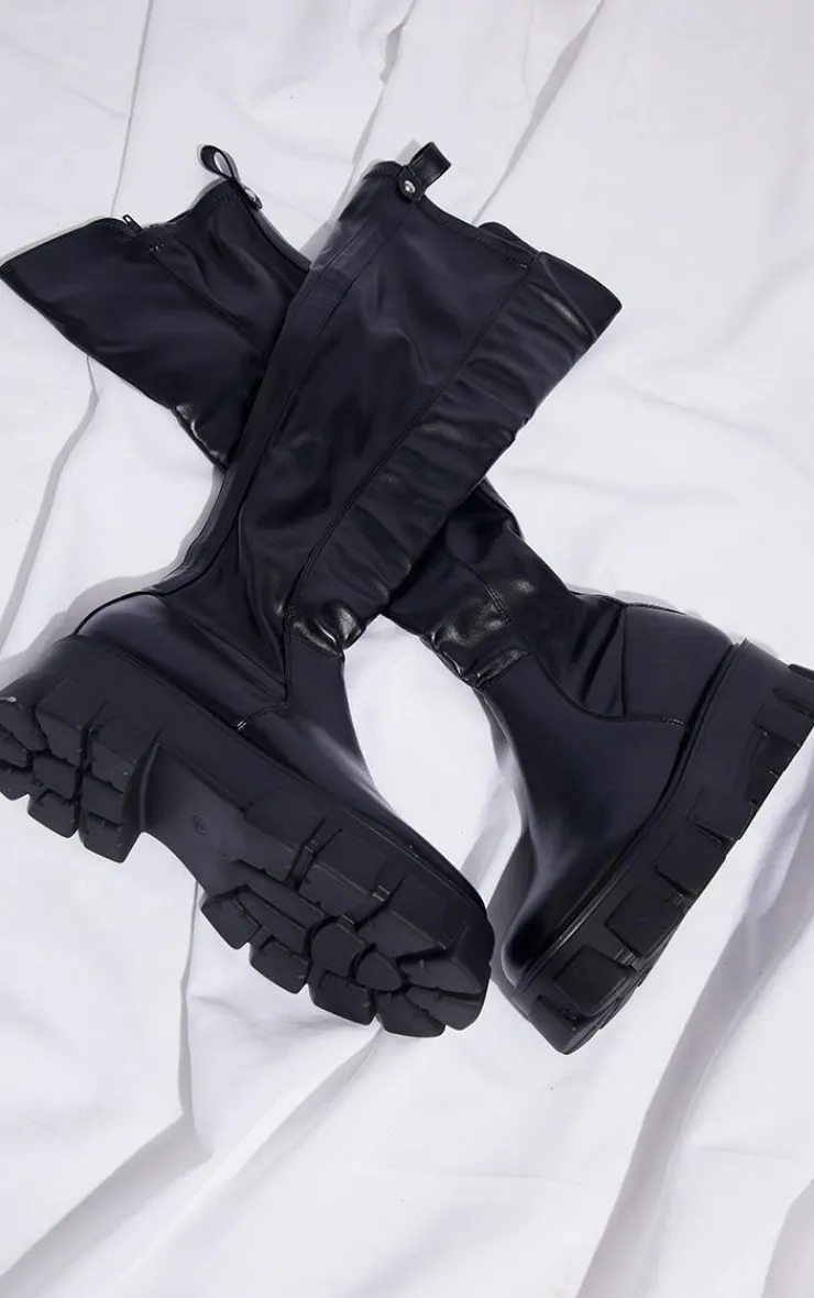 PrettyLittleThing Knee High Boots*Extreme Chunky Sole Knee High Boots