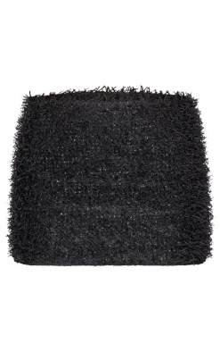Eyelash Tinsel Detail Mini Skirt-PrettyLittleThing Clearance