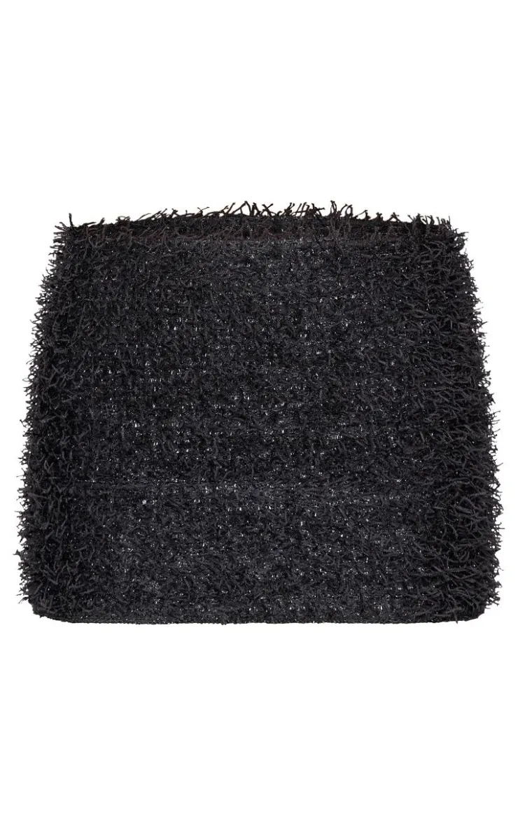 Eyelash Tinsel Detail Mini Skirt-PrettyLittleThing Clearance