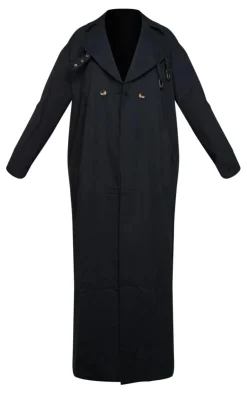 PrettyLittleThing Trench Coats*Eyelet Detail Belted Maxi Trench Coat