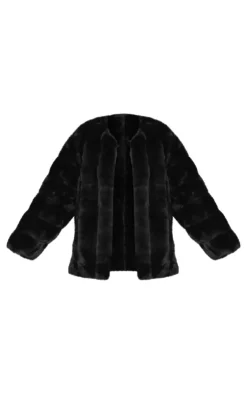 PrettyLittleThing Faux Fur Coats*Faux Fur Bubble Vertical Coat