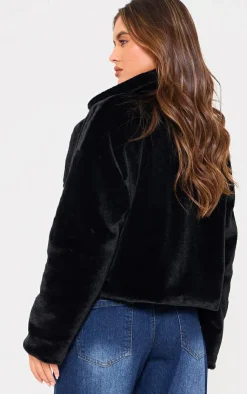 PrettyLittleThing Faux Fur Coats*Faux Fur Cropped Blazer