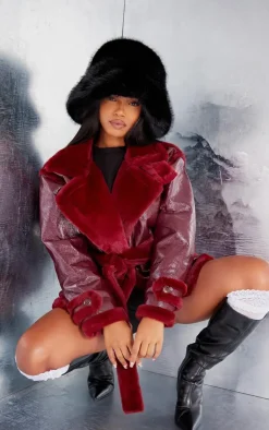 PrettyLittleThing Hats*Faux Fur Fluffy Bucket Hat