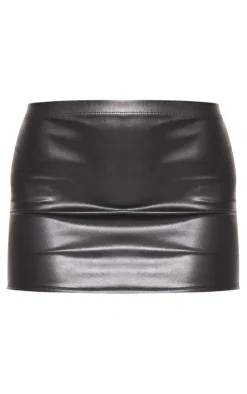 Faux Leather Low Rise Extreme Micro Mini Skirt-PrettyLittleThing Hot