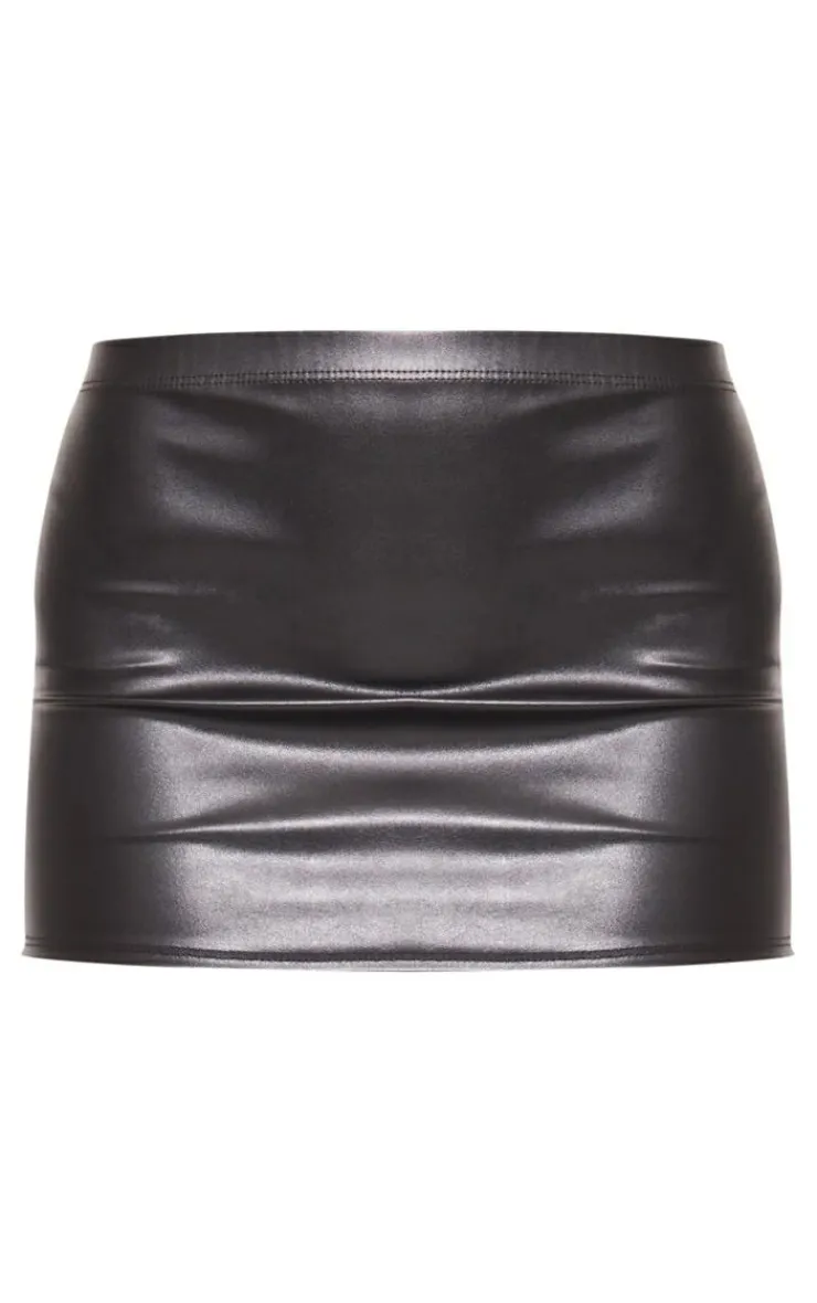Faux Leather Low Rise Extreme Micro Mini Skirt-PrettyLittleThing Hot