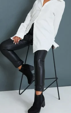 PrettyLittleThing Block Heels*Faux Suede Round Toe Block Heel Chelsea Boots