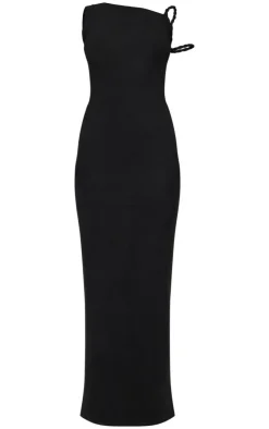 Faux Suede Twist Shoulder Maxi Dress-PrettyLittleThing Discount