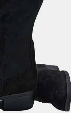 PrettyLittleThing Wide Fit Boots*Faux Suede Wide Fit Round Toe Block Heel Knee High Boots