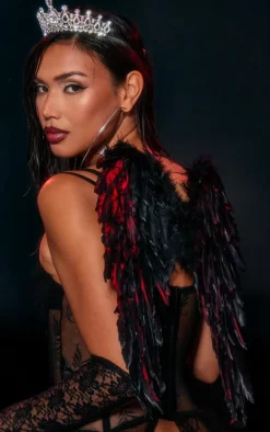 PrettyLittleThing Hair Accessories*Feather Mini Wings And Tiara Accessories Set