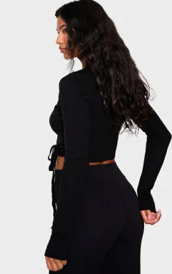 PrettyLittleThing Cardigans*Fine Knit Wrap Waist Cardigan