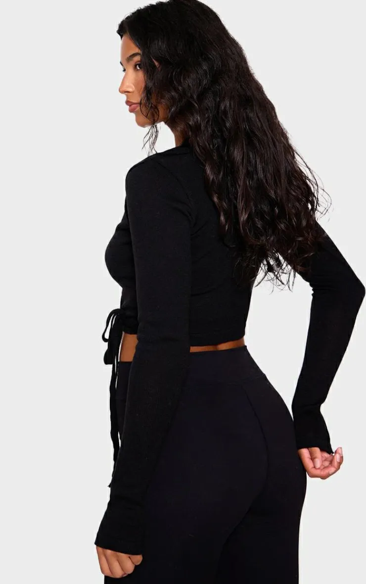 PrettyLittleThing Cardigans*Fine Knit Wrap Waist Cardigan