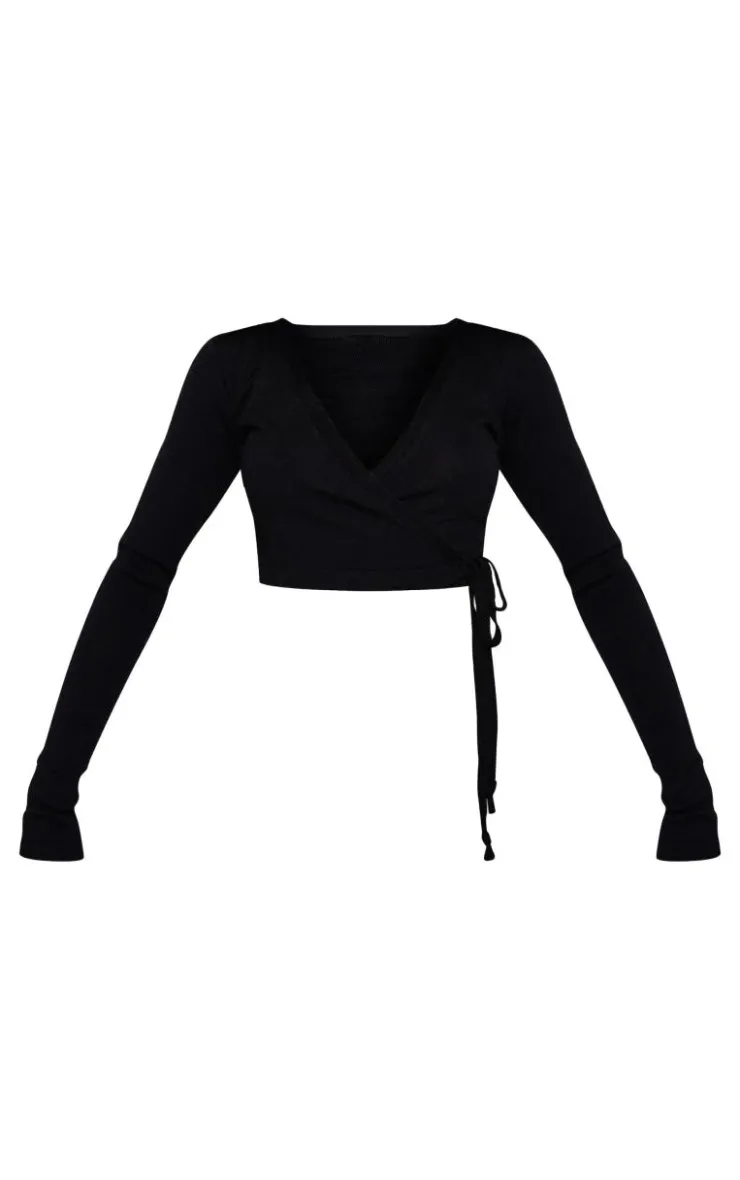 PrettyLittleThing Cardigans*Fine Knit Wrap Waist Cardigan