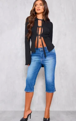 PrettyLittleThing Shirts*Fitted Buckle Detail Shirt