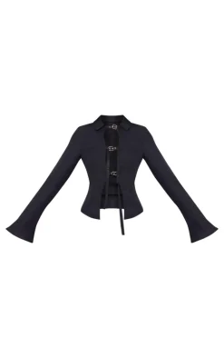 PrettyLittleThing Shirts*Fitted Buckle Detail Shirt