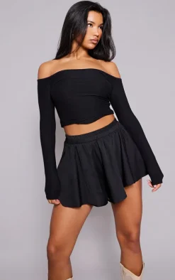 Black Floaty Short