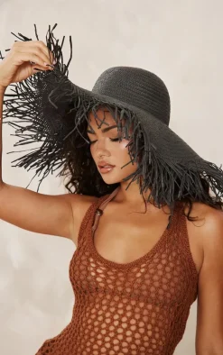 PrettyLittleThing Hats*Frayed Sun Hat