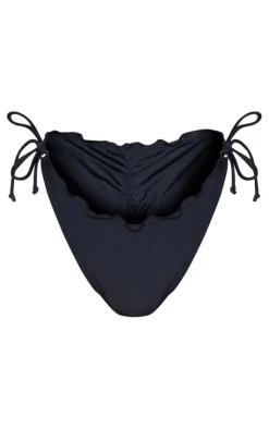 Frill Edge Ruched Back Bikini Bottoms-PrettyLittleThing Outlet