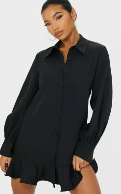 Frill Hem Shirt Dress-PrettyLittleThing Best