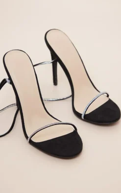 PrettyLittleThing Lace Up Heels*Glitter Lace Up Heels