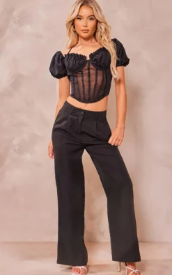 PrettyLittleThing Corsets*Halter Neck Bardot Sleeve Corset