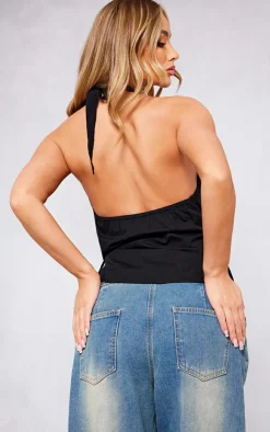 PrettyLittleThing Camisole*Halter Neck Wrap Bow Tie Cami