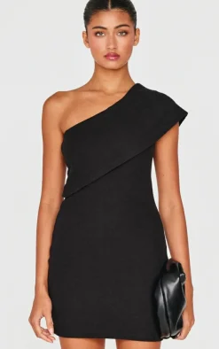 Heavy Rib Asymmetric Bodycon Dress-PrettyLittleThing Clearance