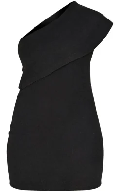 Heavy Rib Asymmetric Bodycon Dress-PrettyLittleThing Clearance
