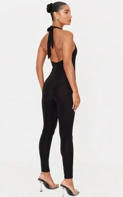 Black High Neck Jumpsuit