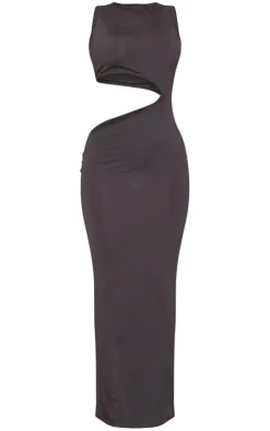 High Neck Racer Cut Out Bodycon Maxi Dress-PrettyLittleThing Discount