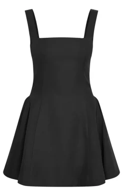 Hip Pleated Shift Dress-PrettyLittleThing
