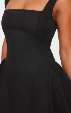 Hip Pleated Shift Dress-PrettyLittleThing