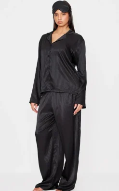 PrettyLittleThing Christmas Gifts*Jacquard Stripe Satin Long Pj Set