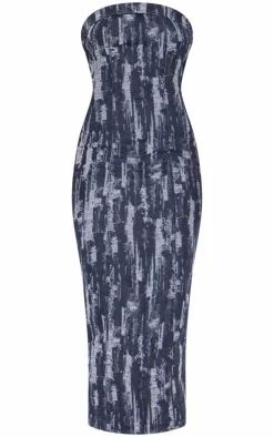 Jaquard Style Strapless Denim Maxi Dress-PrettyLittleThing Best
