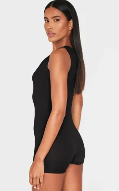 Jersey Cowl Neck Unitard-PrettyLittleThing Online