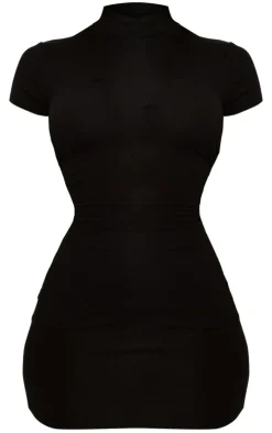 Jersey High Neck Cap Sleeve Bodycon Dress-PrettyLittleThing Best