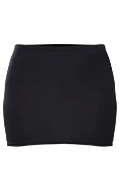 Best PrettyLittleThing Jersey Low Waist Micro Mini Skirt Black