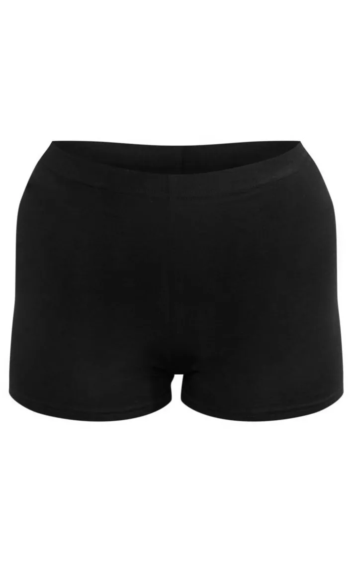 Black Jersey Micro Mini Hot Pant