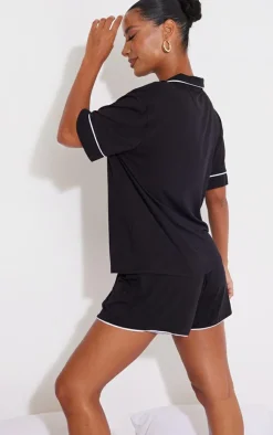PrettyLittleThing Christmas Gifts*Jersey Piping Detail Short PJ Set