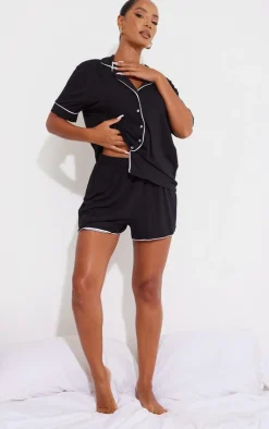 PrettyLittleThing Christmas Gifts*Jersey Piping Detail Short PJ Set