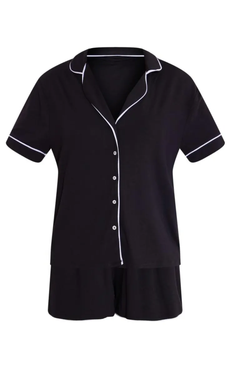 PrettyLittleThing Christmas Gifts*Jersey Piping Detail Short PJ Set