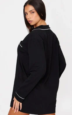 PrettyLittleThing Christmas Gifts*Jersey Piping Detail Long Sleeve Nightdress