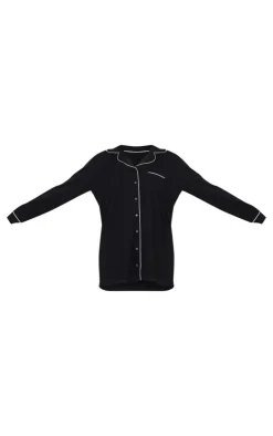 PrettyLittleThing Christmas Gifts*Jersey Piping Detail Long Sleeve Nightdress